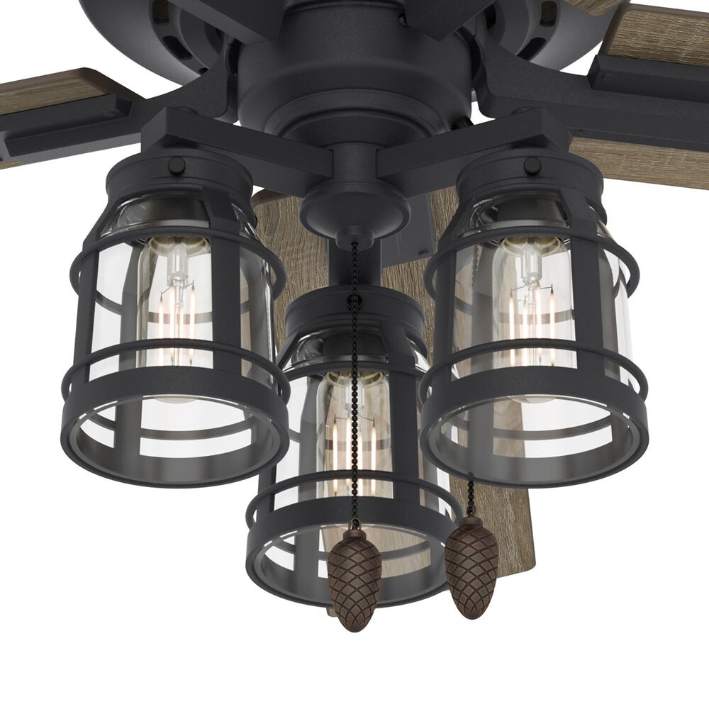 Hunter Mt. Vista 52&quot; Ceiling Fan with LED Lights in Natural Iron, , large