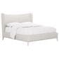 Vantage Mezzanine Queen Upholstered Wingback Bed with 2 Nightstands in Dove Gray, , large