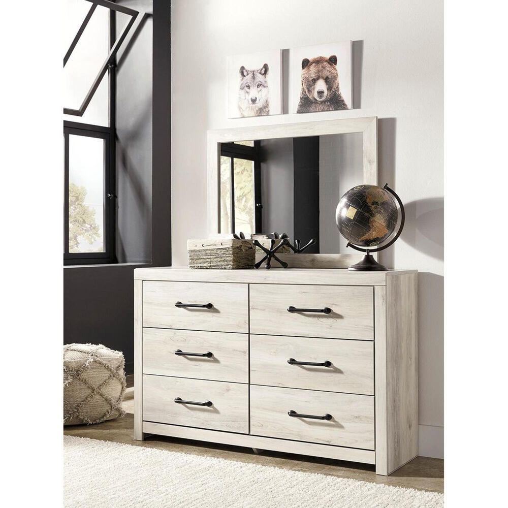 Ashley Cambeck Dresser and Mirror in Whitewash, , large