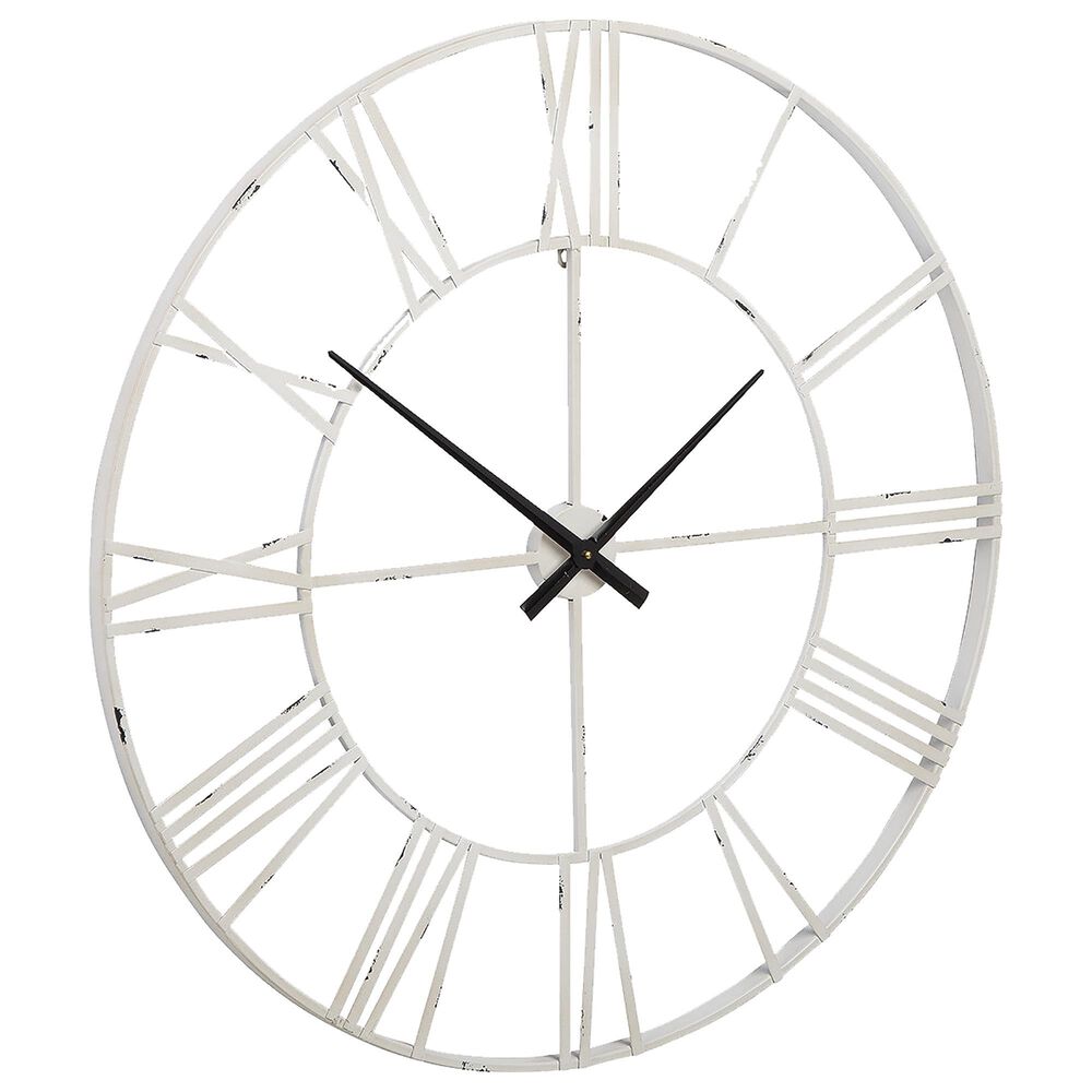 Signature Design by Ashley Paquita Wall Clock in Antique White, , large