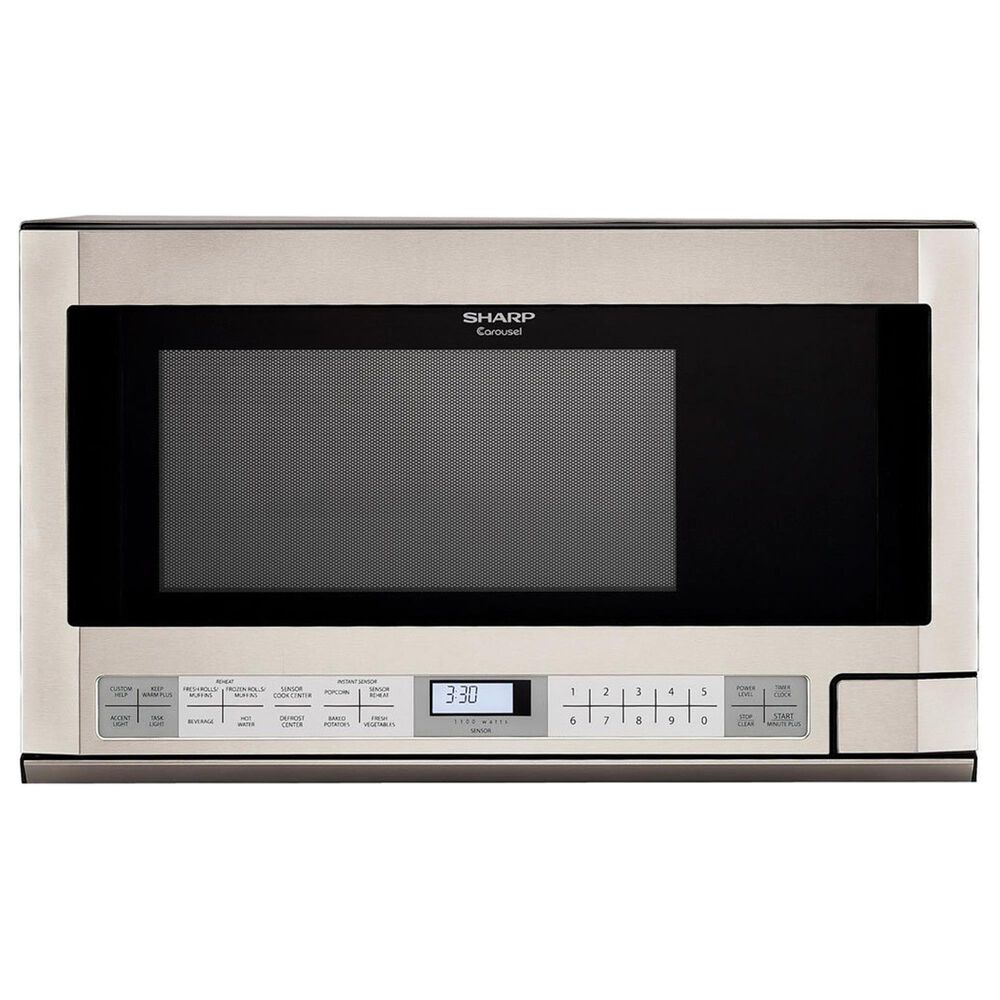 Sharp 1.5 Cu. Ft. Over-the-Counter Carousel Microwave Oven in Stainless Steel, , large