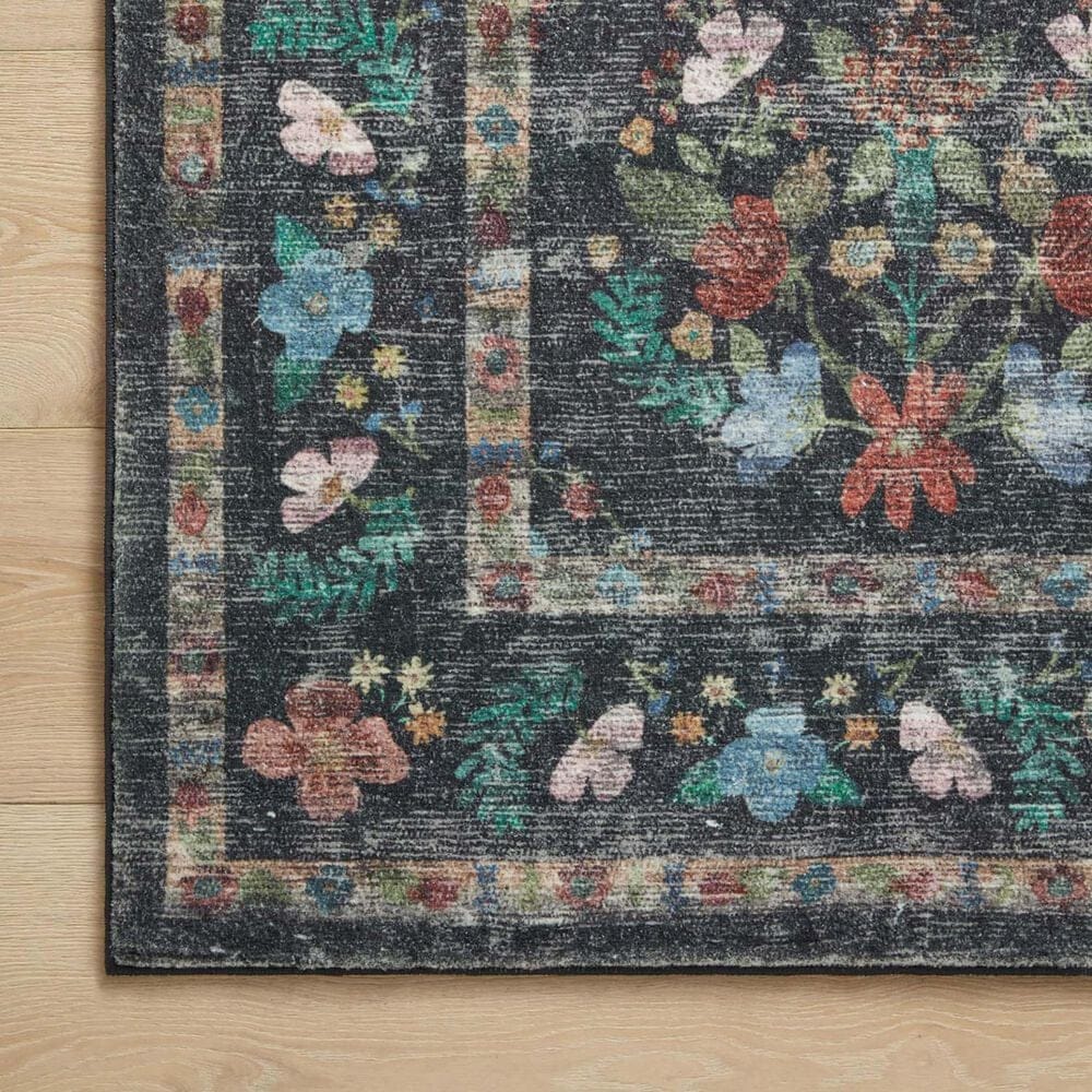 Rifle Paper Co. x Loloi Courtyard 8&#39;6&quot; x 11&#39;6&quot; Seville Charcoal Area Rug, , large