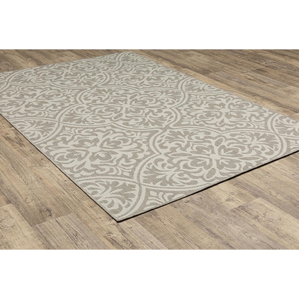 Oriental Weavers Portofino 1831H 9&#39;10&quot; x 12&#39;10&quot; Gray Area Performance Rug, , large