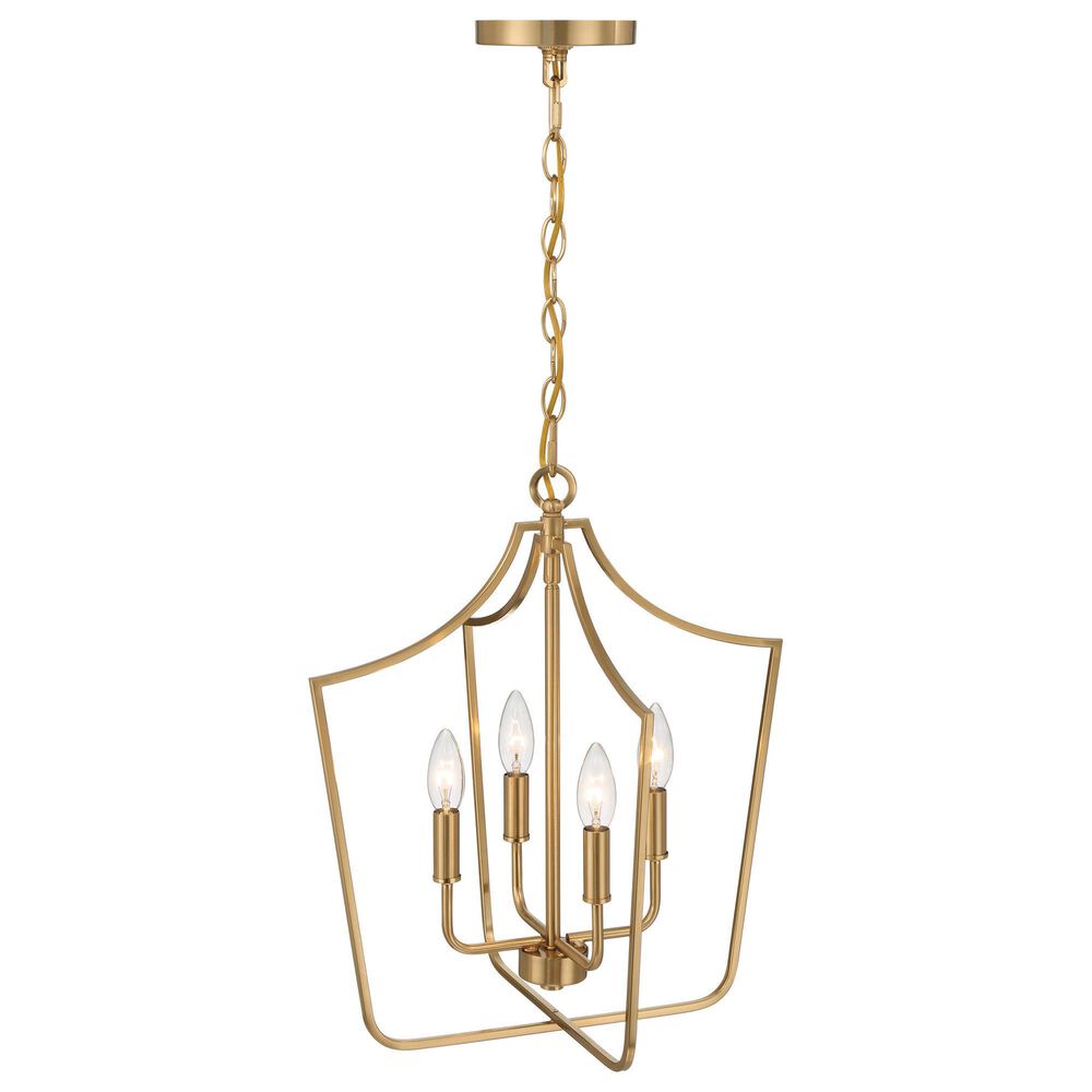 Creative Coop Constance 4-Light Candelabra Chandelier in Brushed Gold, , large