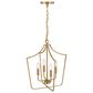 Creative Coop Constance 4-Light Candelabra Chandelier in Brushed Gold, , large