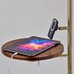 Adesso Wyatt Floor Lamp with Shelf and Wireless Charging in Antique Brass, , large