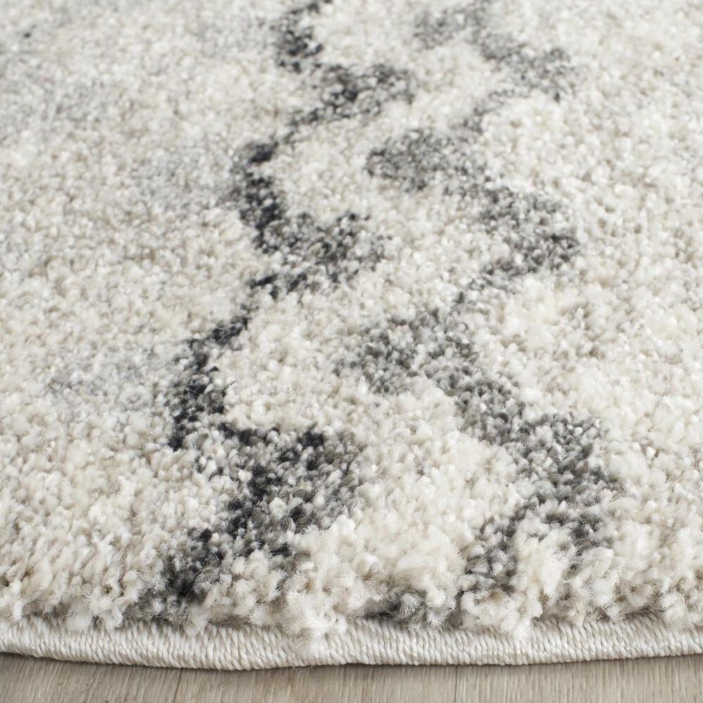 Safavieh Retro RET2136-1180 6&#39; Round Cream and Grey Area Rug, , large