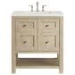 James Martin Vanities Breckenridge 30" Single Vanity in Whitewashed Oak with 3 cm Lime Delight Quartz Top, , large
