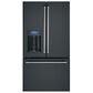 Cafe 22.2 Cu. Ft. Counter Depth French Door Refrigerator in Matte Black with Brushed Stainless Handle, , large