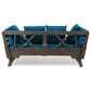 Hearth and Haven Ottavio Outdoor Sofa Daybed in Dark Teal, , large