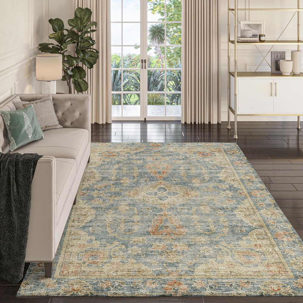Dalyn Rug Company Tuscany 9&#39; x 12&#39; Teal Indoor/Outdoor Area Rug, , large