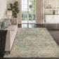Dalyn Rug Company Tuscany 9" x 12" Teal Indoor/Outdoor Area Rug, , large