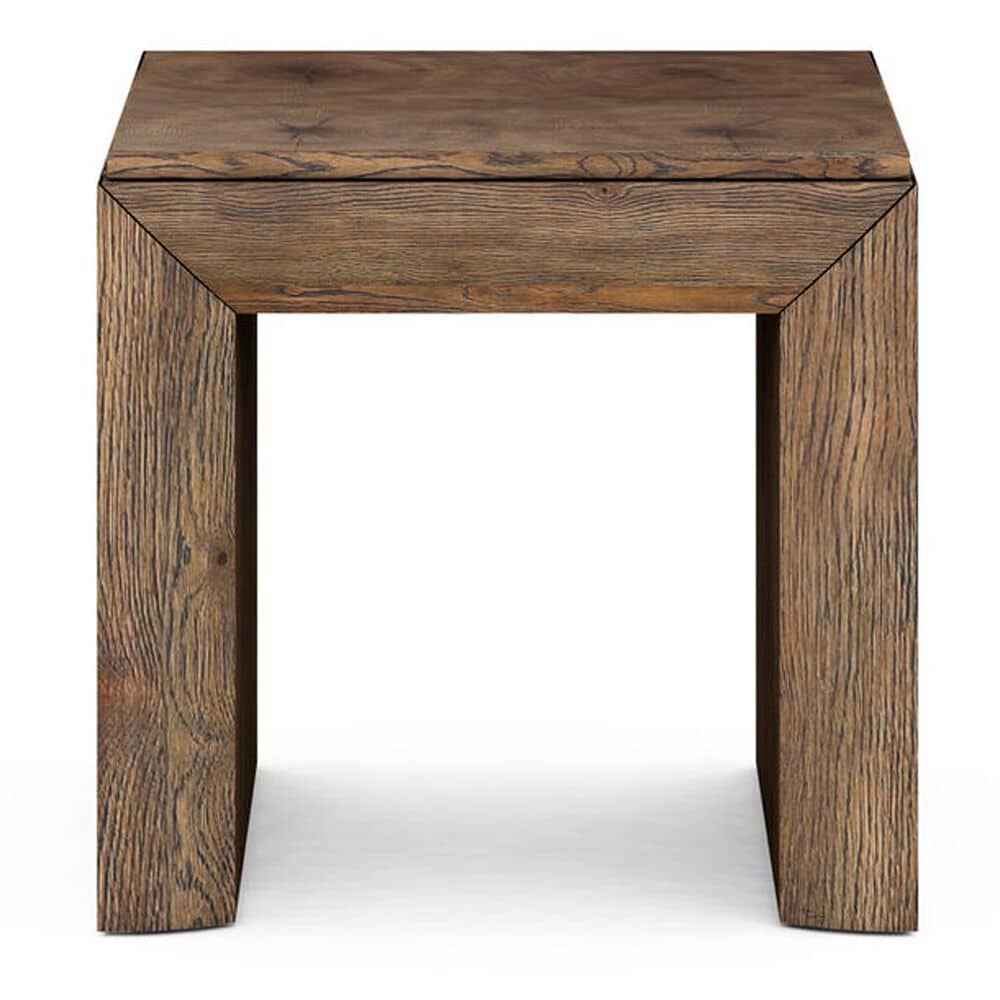 Vantage Stockyard Square End Table in Smoaked Brown, , large