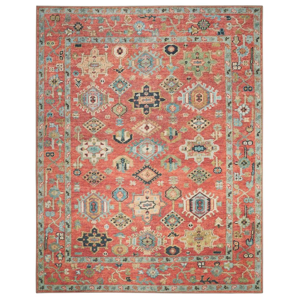 Nourison Vintage Washables Rust and Multicolor 5"3" x 7"3" Area Rug, , large
