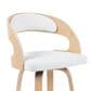 Armen Living Shelly Swivel Bar Height Stool in Oak, , large