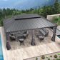 HOMLUX 20-ft x 12-ft Permanent Hardtop Gazebo in Grey with Hardtop Roof (Screen Included), , large