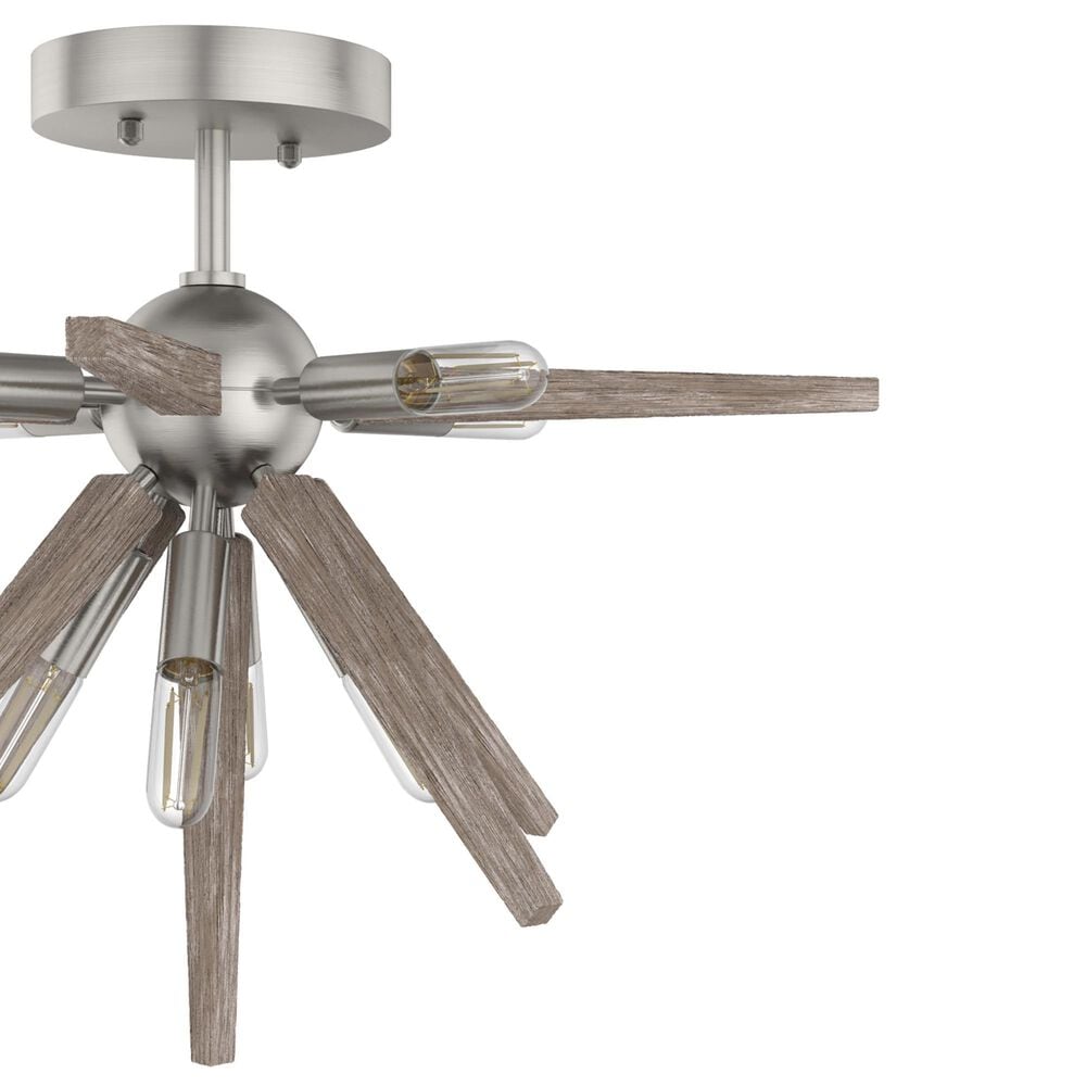 Hunter Jupiter Star Semi-Flush Mount in Brushed Nickel, , large