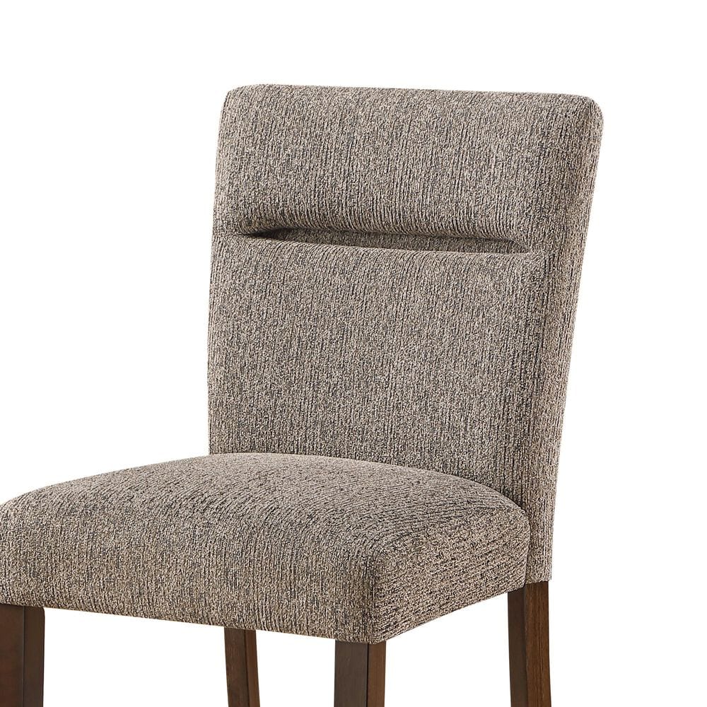 Modern Market Bar Stool with Dark Brown Fabric Seat, , large