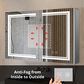 Lexora Home Mesa 40" x 28" LED Mirror Medicine Cabinet with Defogger in Aluminium, , large