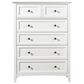 Urban Home Paragon 5 Drawer Chest in White, , large