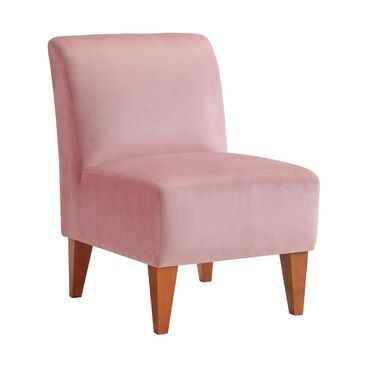 Mayberry Hill Scarlett Slipper Chair in Blush Velvet, , large