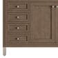 James Martin Vanities Chicago 60" Single Bathroom Vanity in Whitewashed Walnut with 3 cm Lime Delight Quartz Top and Rectangular Sink, , large