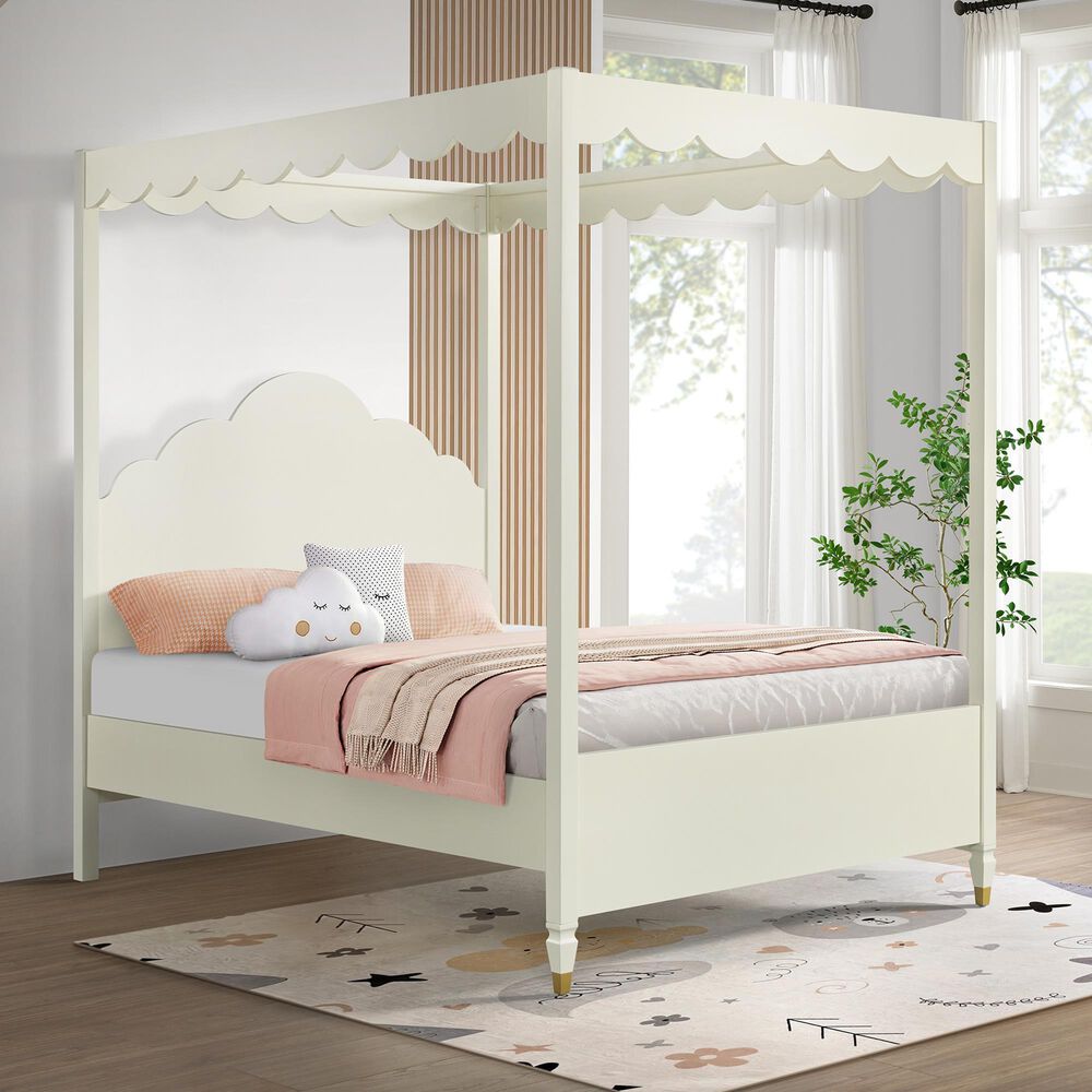 Forma &amp; Co Olivia 5-Piece Full Canopy Bedroom Set in French White, , large