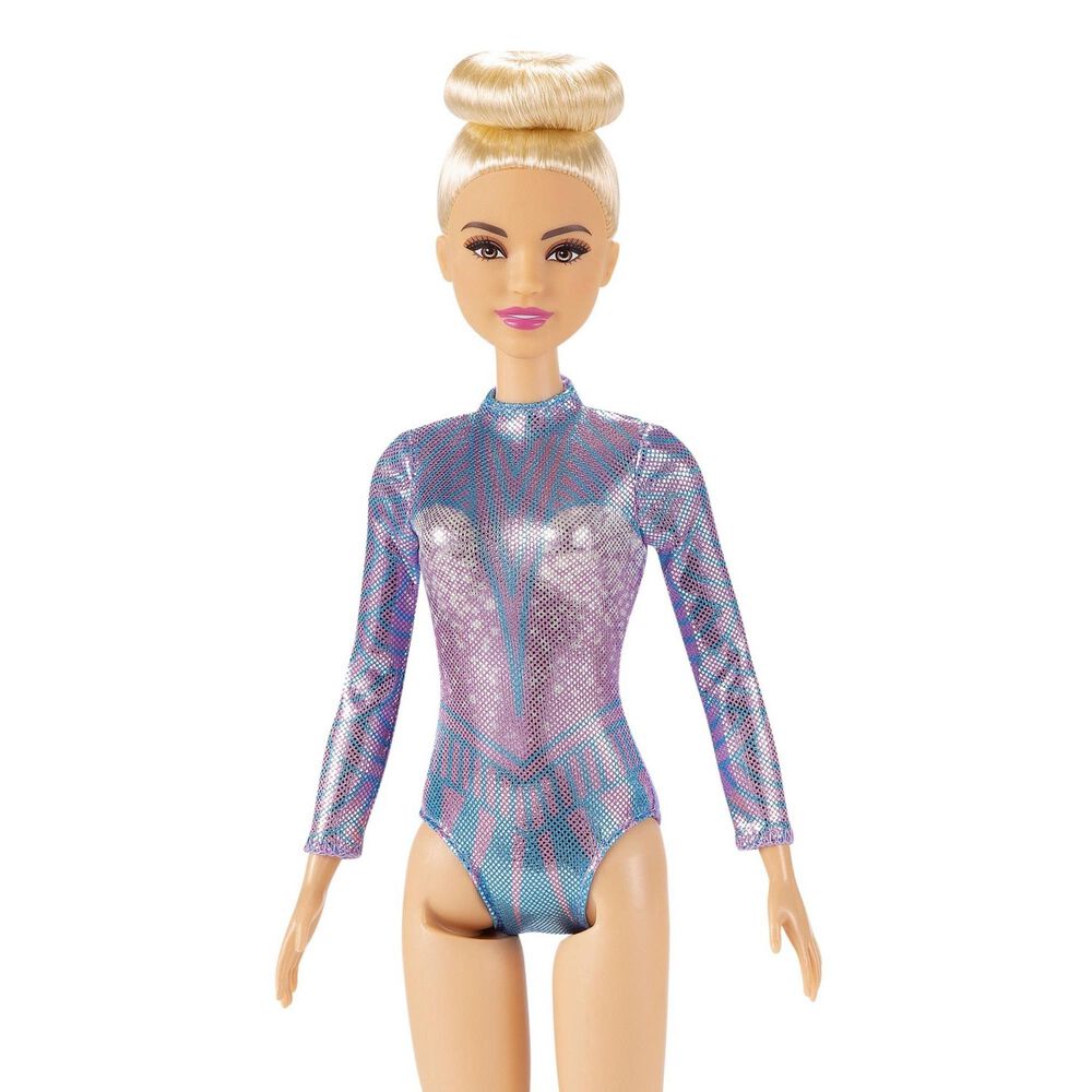 Barbie Rhythmic Gymnast Blonde Doll, Leotard and Accessories, , large