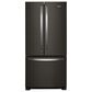 Whirlpool 22.1 Cu. Ft. Freestanding French Door Refrigerator in Black Stainless Steel, , large
