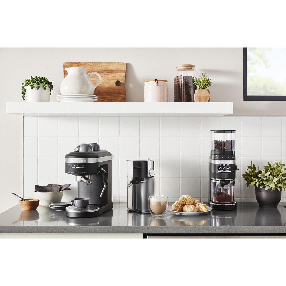 KitchenAid Matte Black Espresso Machine and Burr Grinder Set + Reviews