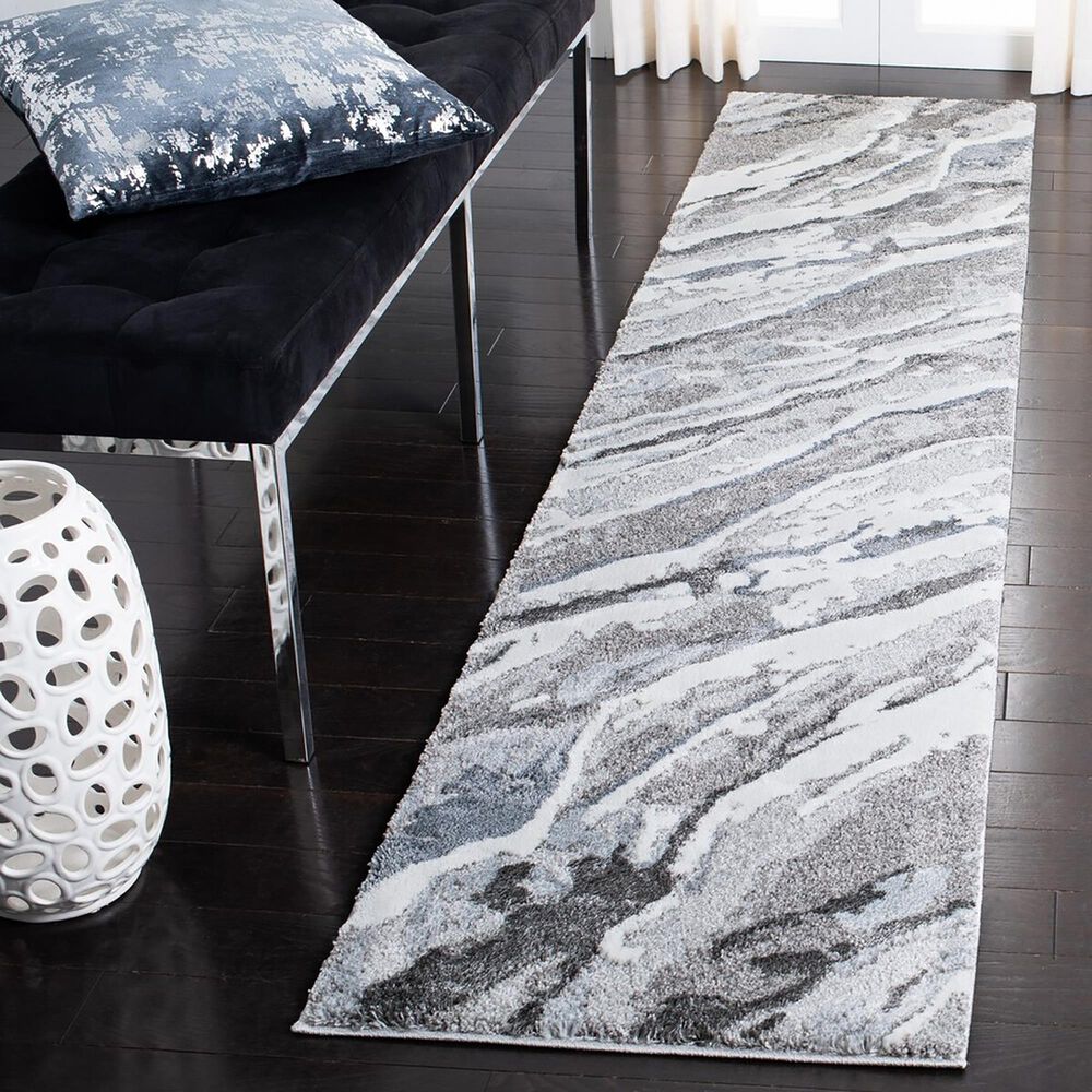 Safavieh Century CTY382F 2&#39; x 7&#39; Grey and Blue Runner, , large