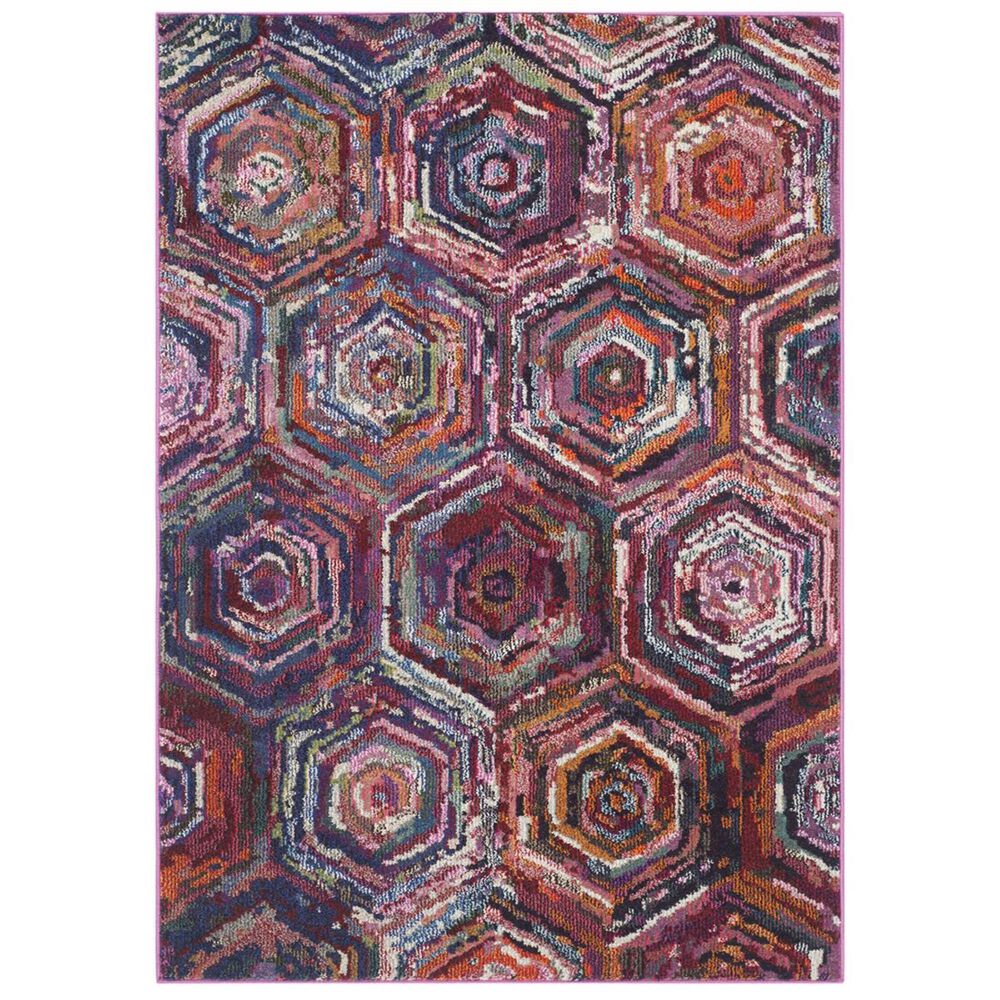 Safavieh Monaco MNC224D-4 4&#39; x 5&#39;7&quot; Pink/Multi Area Rug, , large