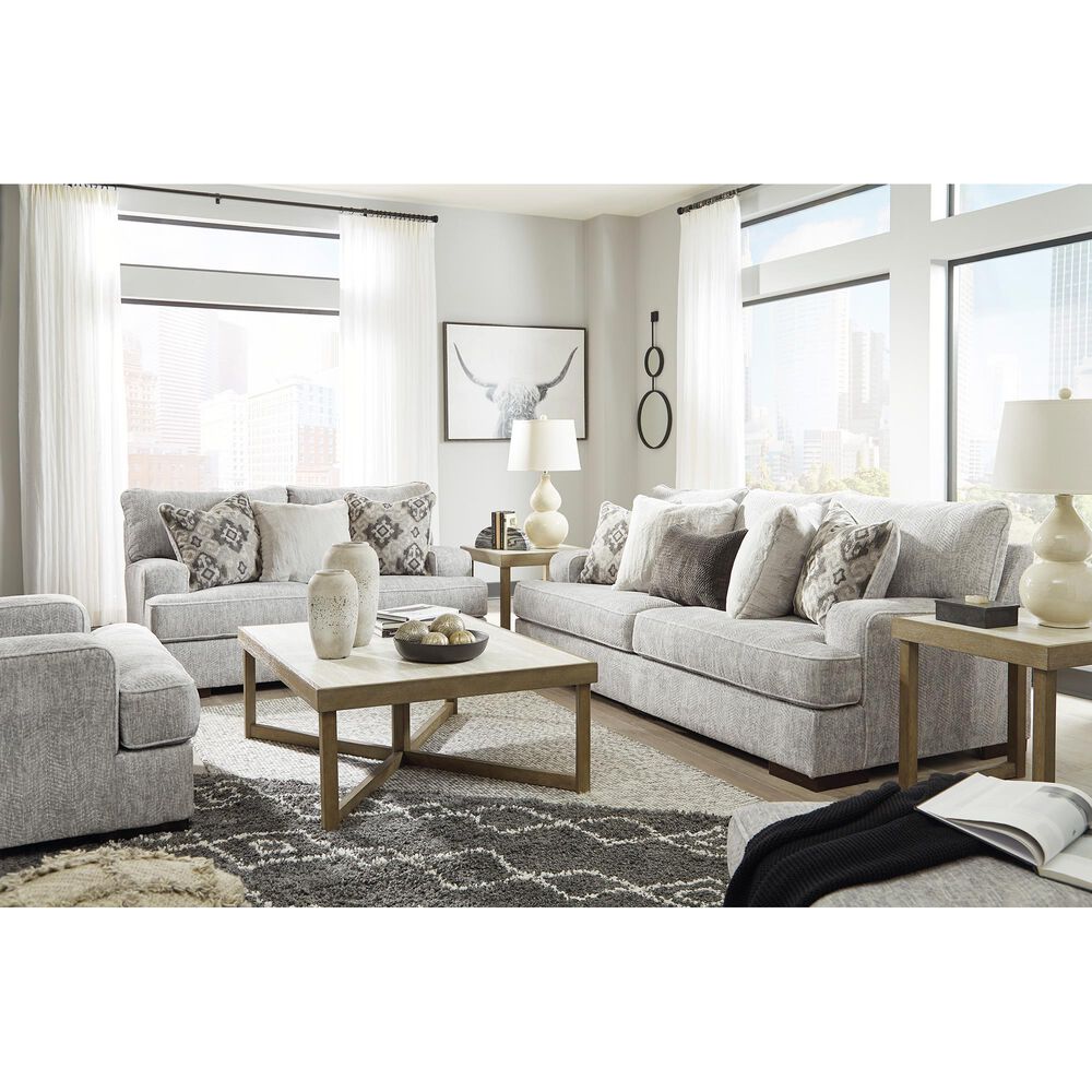 Signature Design by Ashley Mercado Stationary Sofa in Pewter Grey, , large