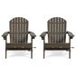 Noble House Bellwood Patio Adirondack Chair in Grey (Set of 2), , large
