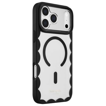 Kate Spade Silicone Scallop MagSafe Case for Apple iPhone 18 Pro/17 Pro in Black and Clear, , large