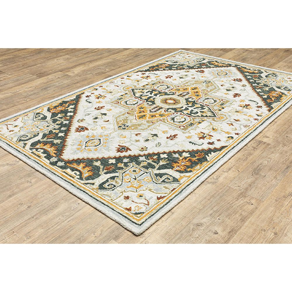 Oriental Weavers Alfresco Medallion 28407 10&#39; x 13&#39; Ivory Area Rug, , large