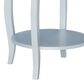Linon Home Decor Rainbow Round Side Table in Silver, , large