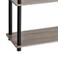 HOMLUX 3-Tier Compact Open Storage Bookshelf in French Oak and Black, , large