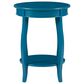 Linon Home Decor Rainbow Round Side Table in Teal, , large