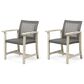 Hearth and Haven Hampton Outdoor Dining Chair in Black and Light Grey (Set of 2), , large