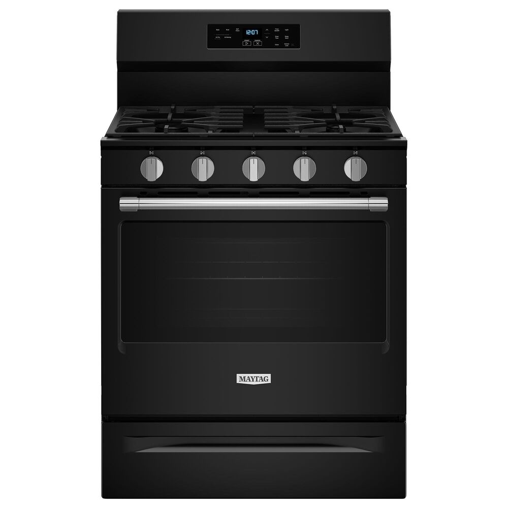 Maytag 5.0 Cu. Ft. Freestanding Gas Range with No Preheat Air Fry and Air Baking in Black, , large