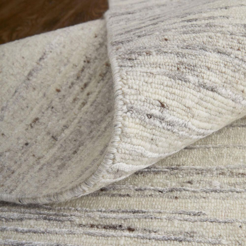 Feizy Brighton 8&#39; Round Taupe and Ivory Area Rug, , large