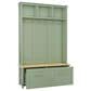 HOMLUX 6-Hook Hall Tree with 2-Drawer in Green, , large