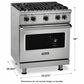 Viking Range 30" Natural Gas Sealed Burner Gas Range in Stainless Steel, , large
