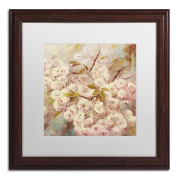 Timberlake 11" x 11" Rose Bush I Art in White Matting and Brown Frame, , large