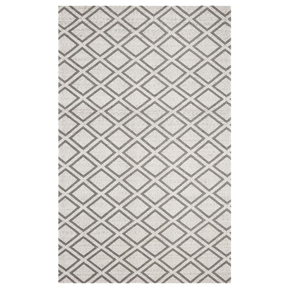Safavieh Micro-Loop 5" x 8" Silver and Dark Grey Area Rug, , large