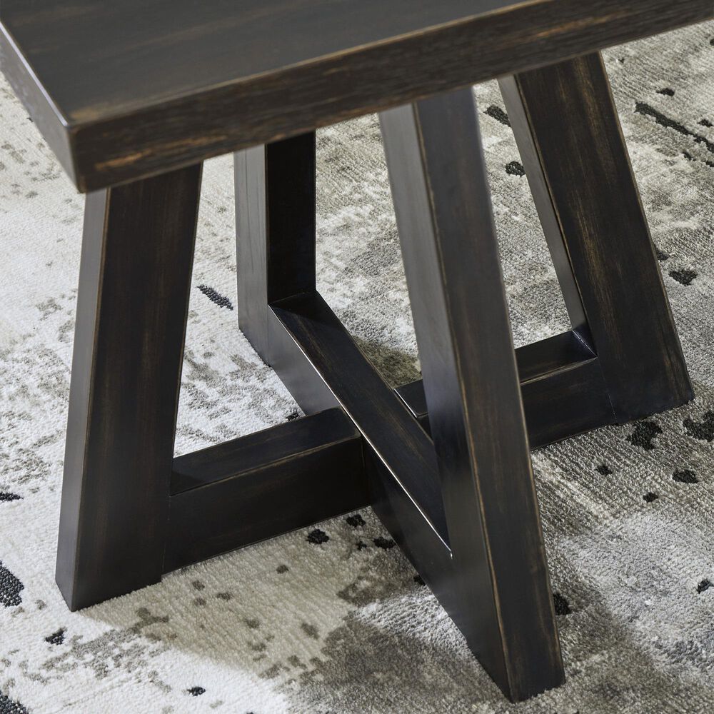 Ashley Galliden Square End Table in Aged Black, , large