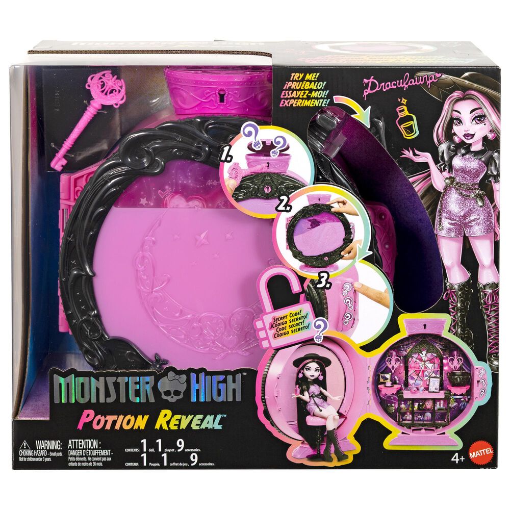 Monster High Potion Reveal Draculaura Doll with Accessories, , large