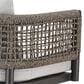 Blue River Alegria Patio Swivel Counter Height Bar Stool with Light Gray Cushion in Black, , large
