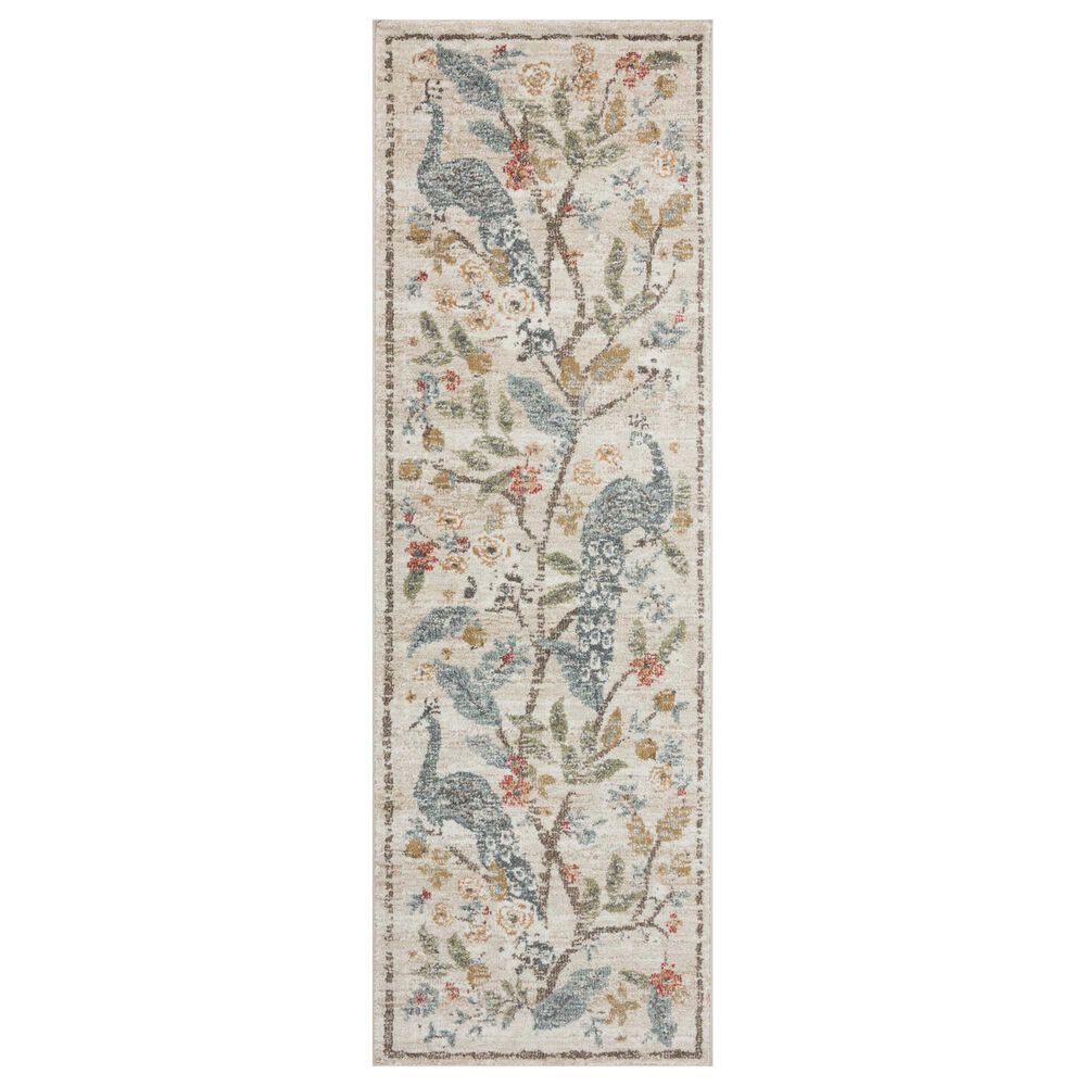 Rifle Paper Co. x Loloi Laurel Peacock Garden 2"8" x 10" Cream Runner, , large